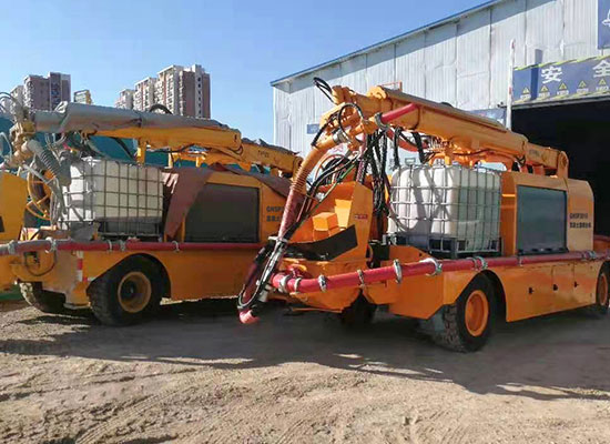 3016混凝土濕噴臺(tái)車(chē)施工現(xiàn)場(chǎng)